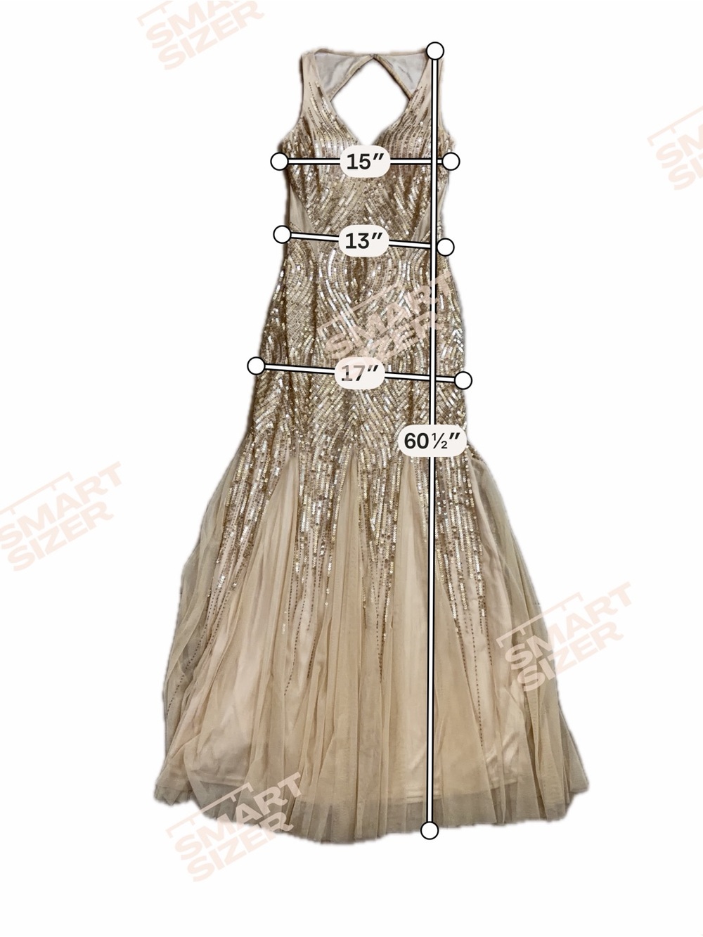 cache Y2K gold sequin art deco geometric pattern mesh maxi formal gown dress 6 - Picture 9 of 14